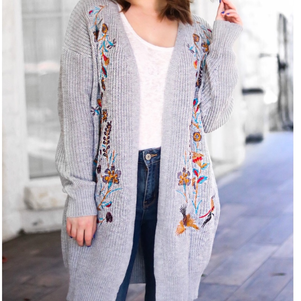 Embroidered Cardigan